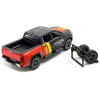 2023 Toyota Tundra TRD 4x4 Pickup Truck Black and Red with Stripes with Sunroof and Wheel Rack Limited Edition to 2400 pieces Worldwide 1/24 Diecast Model Car