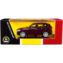 BMW X5 (G05) with Sunroof Ametrine Red Metallic 1/64 Diecast Model Car by Paragon