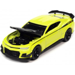 2019 Chevrolet Camaro Nickey ZL1 1LE Shock Yellow with Matt Black Hood and Stripes 
