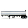 Elliptical Tanker Trailer Silver 1/87 (HO) Plastic Model by Promotex