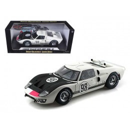 1966 Ford GT-40 MK 2 #98 White 1/18 Diecast Car Model by Shelby Collectibles