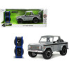 1973 Ford Bronco Pickup Truck Gray with Black Stripes with Extra Wheels