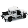 Land Rover Defender 110 Pickup Truck White with Extra Wheels 1/64 Diecast Model Car by BM Creations