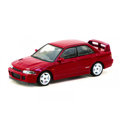 Mitsubishi Lancer GSR Evolution II RHD (Right Hand Drive) Red with Tarmac Cards 