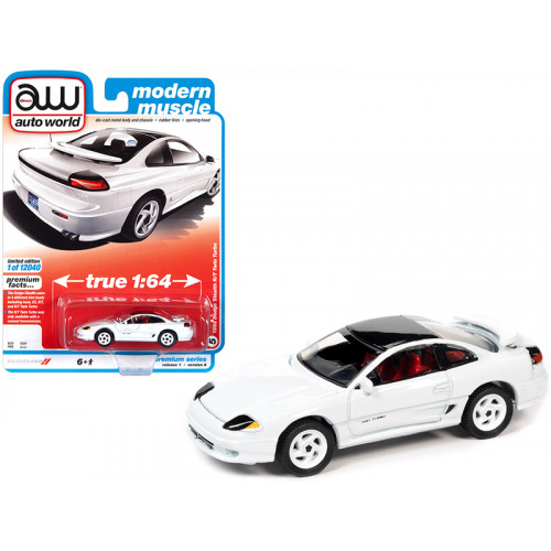 1992 Dodge Stealth R/T Twin Turbo White with Black Top and Red Interior 