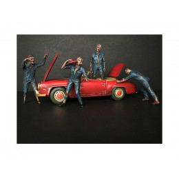 Zombie Mechanics 4 Piece Figurine Set 