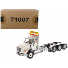 International HX620 Day Cab Tridem Tractor White 1/50 Diecast Model by Diecast Masters