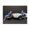 Sitting Mechanics 2 piece Figurine Set for 1/24 Scale Models by American Diorama
