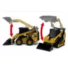 CAT Caterpillar 272D2 Skid Steer Loader Yellow and CAT Caterpillar 297D2 Compact Track Loader Yellow Set of 2 pieces 1/64 Diecast Models by Diecast Masters