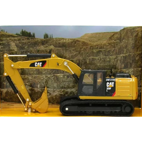 CAT Caterpillar 320F L Hydraulic Excavator Yellow and Black 1/64 Diecast Model by Diecast Masters