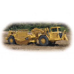 CAT Caterpillar 627G Auger Scraper Yellow 1/87 (HO) Diecast Model by Diecast Masters