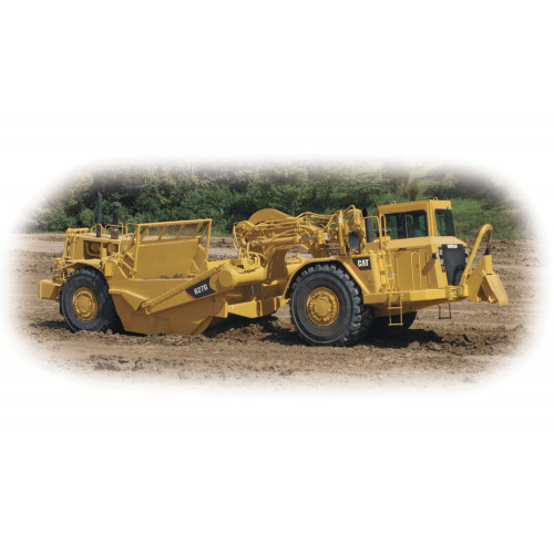 CAT Caterpillar 627G Auger Scraper Yellow 1/87 (HO) Diecast Model by Diecast Masters