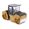 CAT Caterpillar CB-13 Tandem Vibratory Roller with Cab Yellow and Black 1/64 Diecast Model by Diecast Masters