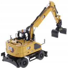 CAT Caterpillar M318 Wheeled Excavator Yellow with Operator 'High Line' Series 1/50 Diecast Model by Diecast Masters