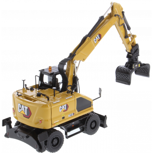 CAT Caterpillar M318 Wheeled Excavator Yellow with Operator 'High Line' Series 1/50 Diecast Model by Diecast Masters
