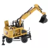 CAT Caterpillar M318 Wheeled Excavator Yellow with Operator 'High Line' Series 1/50 Diecast Model by Diecast Masters