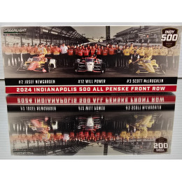 '108th Indianapolis 500' (2024) 'All Penske Front Row' Set of 3 IndyCars 1/64 Diecast Model Cars by Greenlight