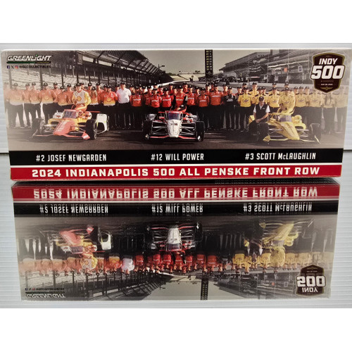 '108th Indianapolis 500' (2024) 'All Penske Front Row' Set of 3 IndyCars 1/64 Diecast Model Cars by Greenlight