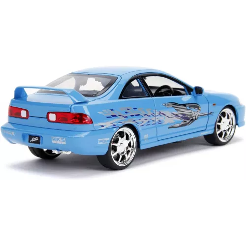 Mia's Acura Integra Light Blue with Graphics 'Fast & Furious' Movie 1/32 Diecast Model Car by Jada